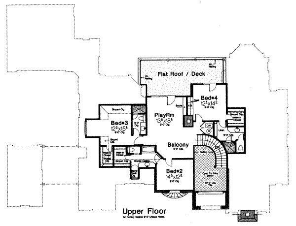 upper floor house blueprint