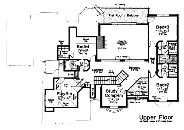 upper floor house blueprint
