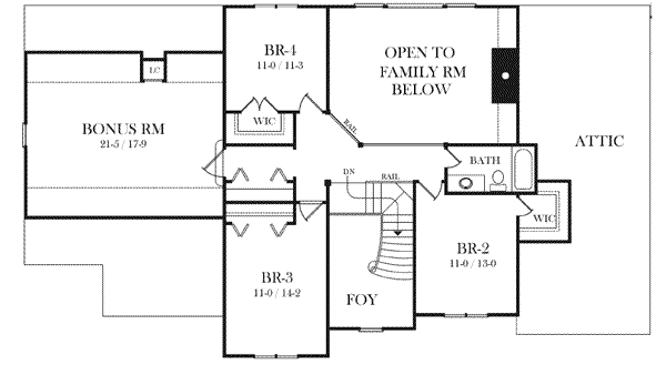 upper floor house blueprint