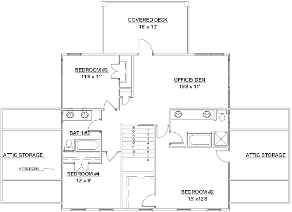 upper floor house blueprint