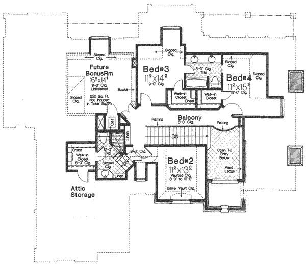 upper floor house blueprint