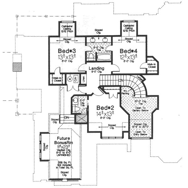 upper floor house blueprint