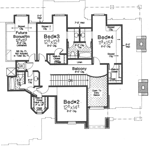 upper floor house blueprint