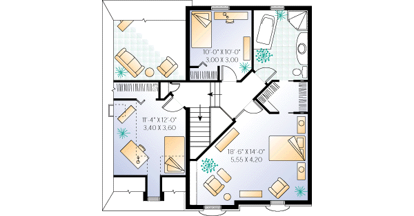 upper floor house blueprint