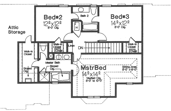 upper floor house blueprint