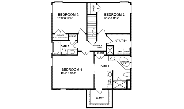 upper floor house blueprint
