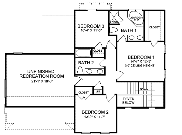 upper floor house blueprint