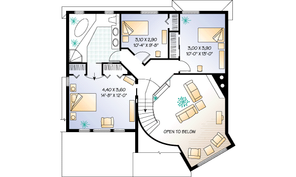 upper floor house blueprint