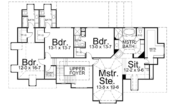 upper floor house blueprint