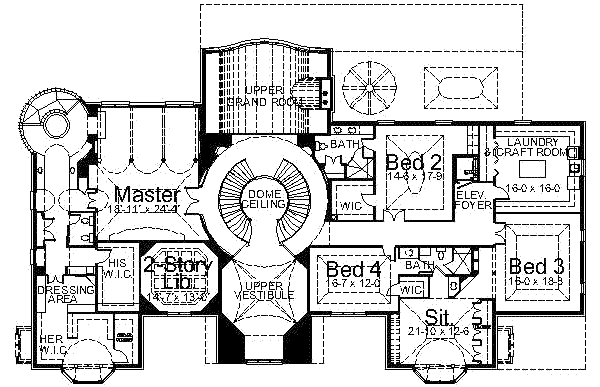 upper floor house blueprint