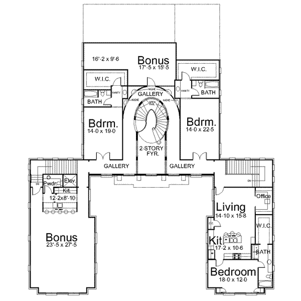 upper floor house blueprint