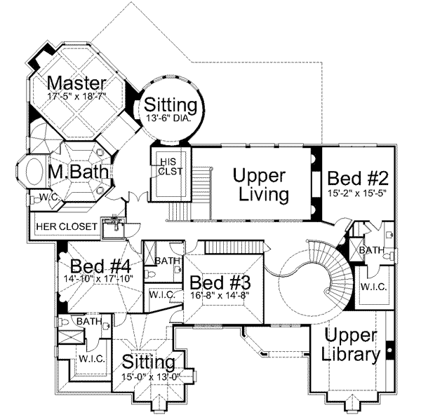 upper floor house blueprint