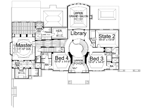 upper floor house blueprint