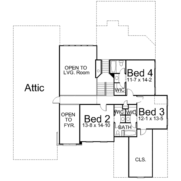 upper floor house blueprint