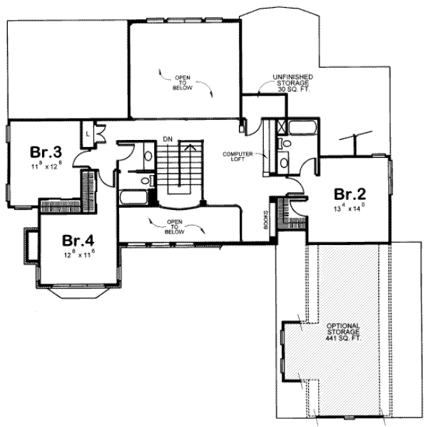 upper floor house blueprint