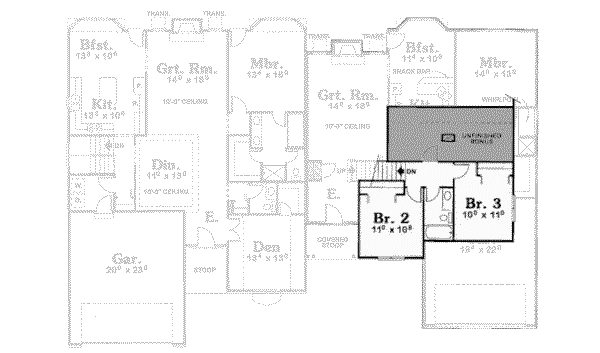 upper floor house blueprint