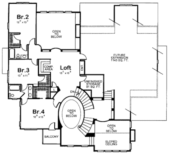 upper floor house blueprint