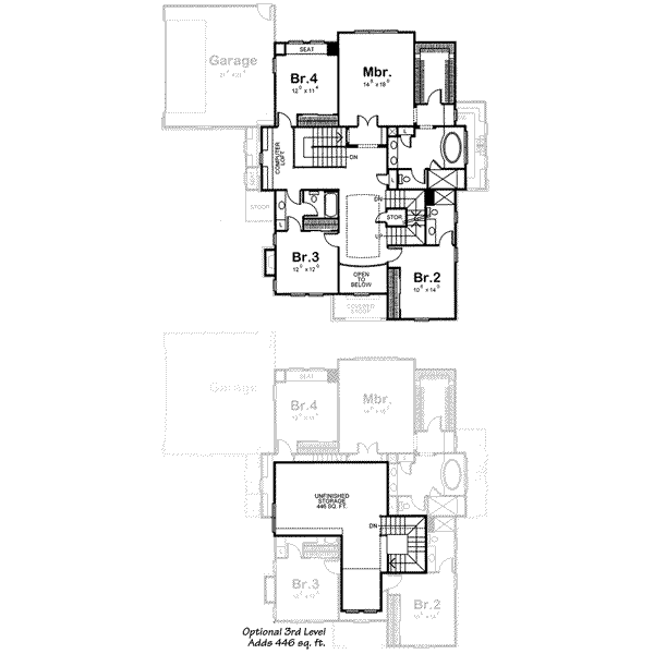 upper floor house blueprint
