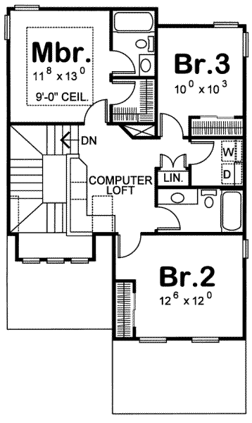 upper floor house blueprint