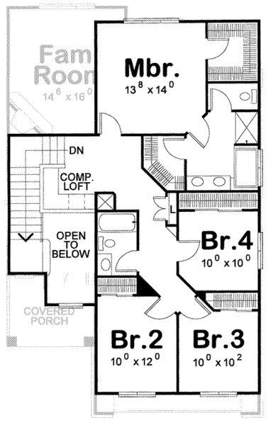 upper floor house blueprint