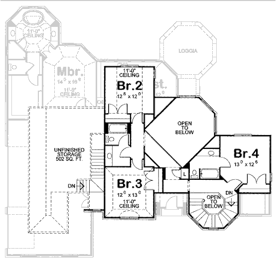 upper floor house blueprint