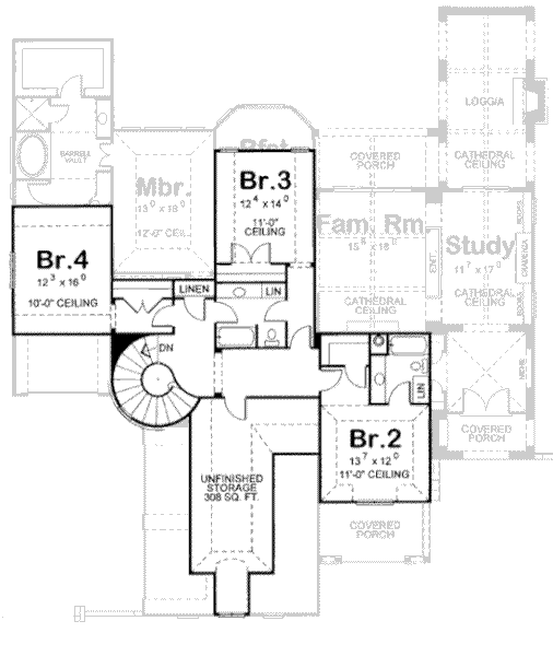 upper floor house blueprint