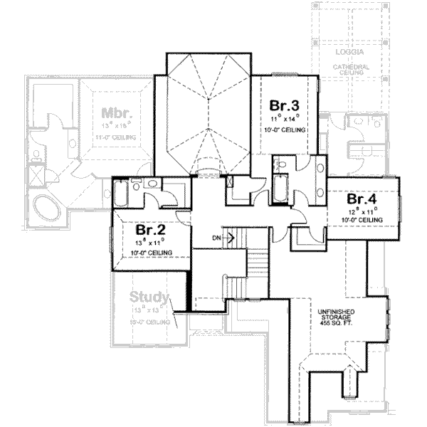 upper floor house blueprint