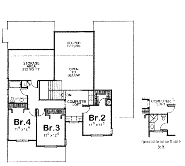 upper floor house blueprint