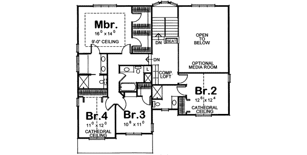 upper floor house blueprint
