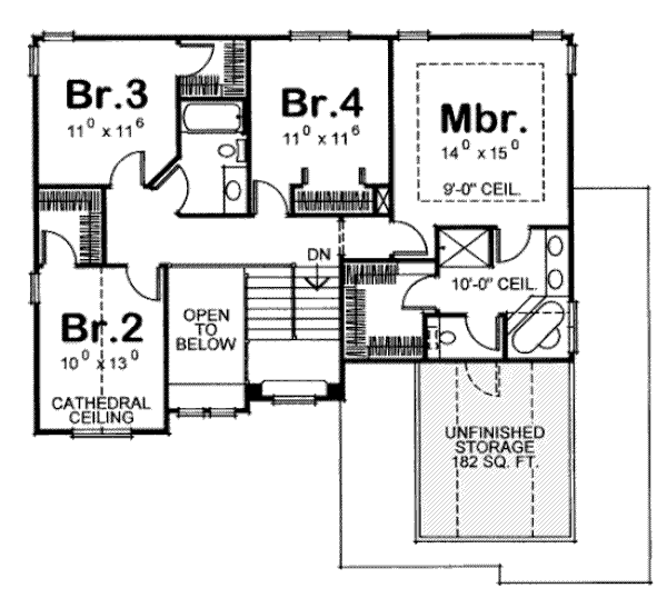 upper floor house blueprint