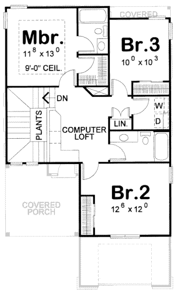 upper floor house blueprint