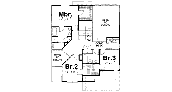 upper floor house blueprint