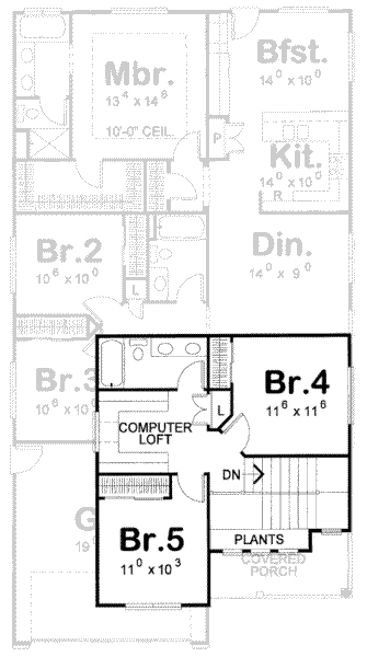 upper floor house blueprint
