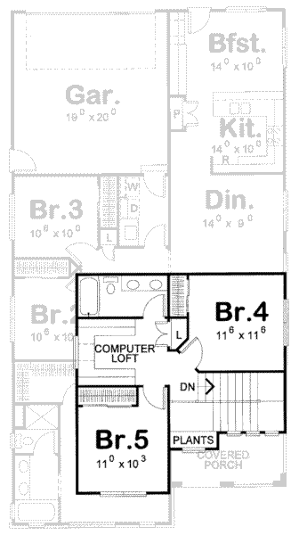 upper floor house blueprint