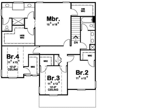 upper floor house blueprint