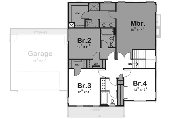 upper floor house blueprint