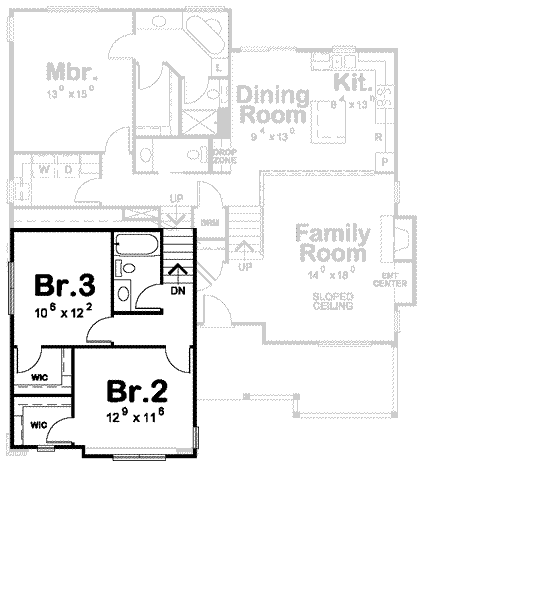 upper floor house blueprint