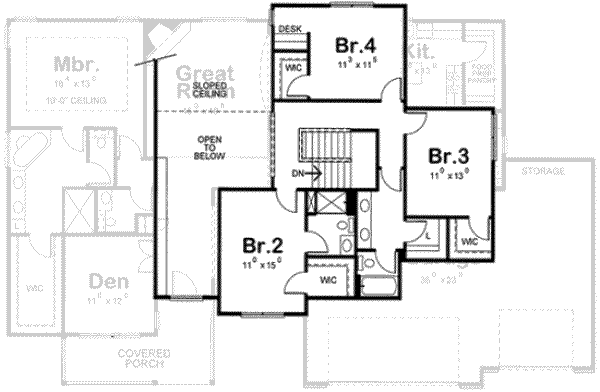 upper floor house blueprint