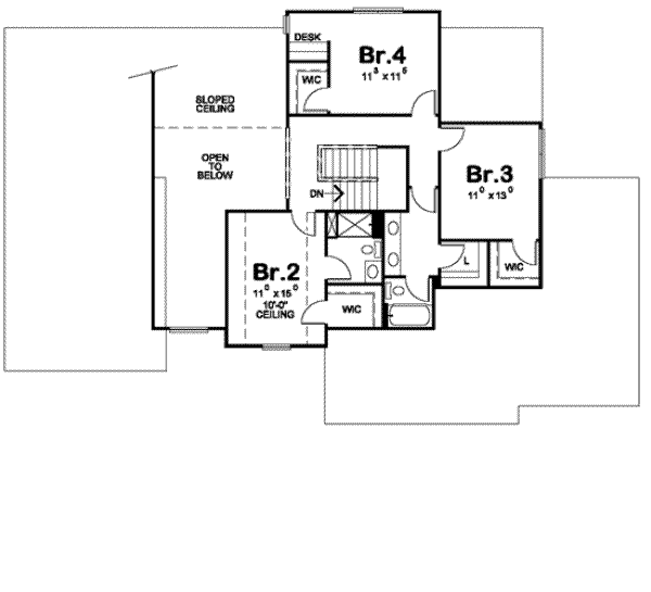 upper floor house blueprint