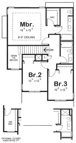 upper floor house blueprint