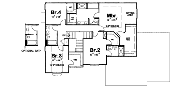upper floor house blueprint