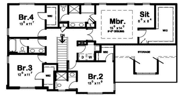 upper floor house blueprint