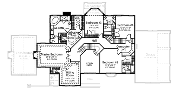 upper floor house blueprint