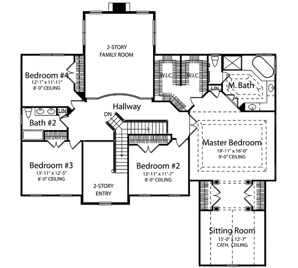 upper floor house blueprint