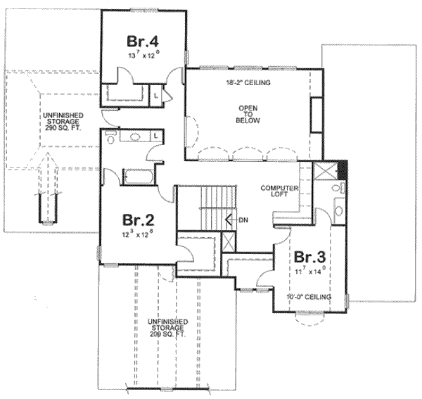 upper floor house blueprint