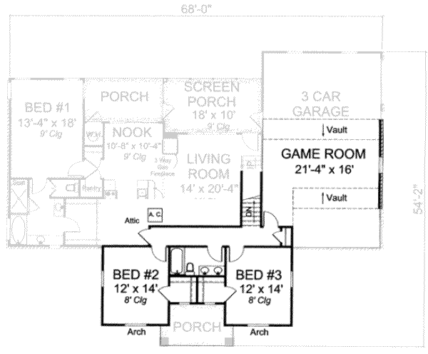 upper floor house blueprint