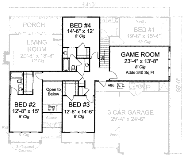 upper floor house blueprint