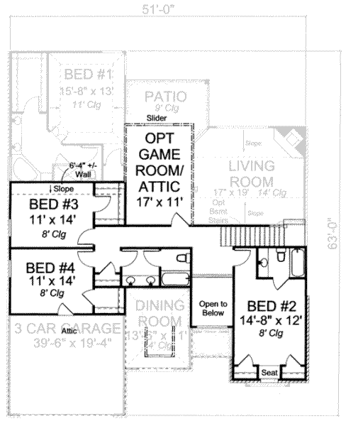 upper floor house blueprint