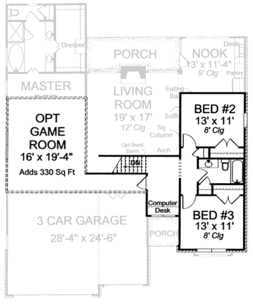 upper floor house blueprint