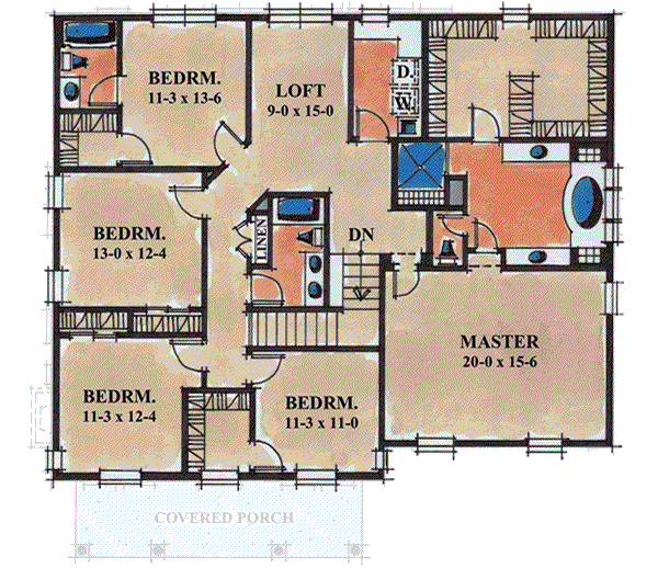 upper floor house blueprint